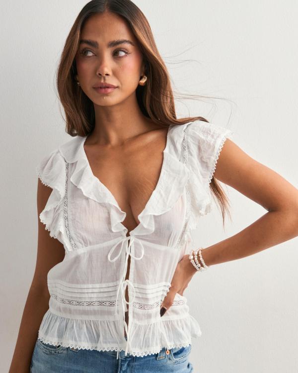 Neo Noir - Vit - Netali S Voile Top 