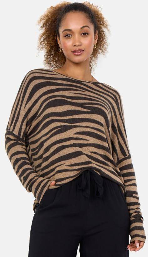 Sc-Biara Aop 118, C Desert Brown Melange C, S,  Stickat 