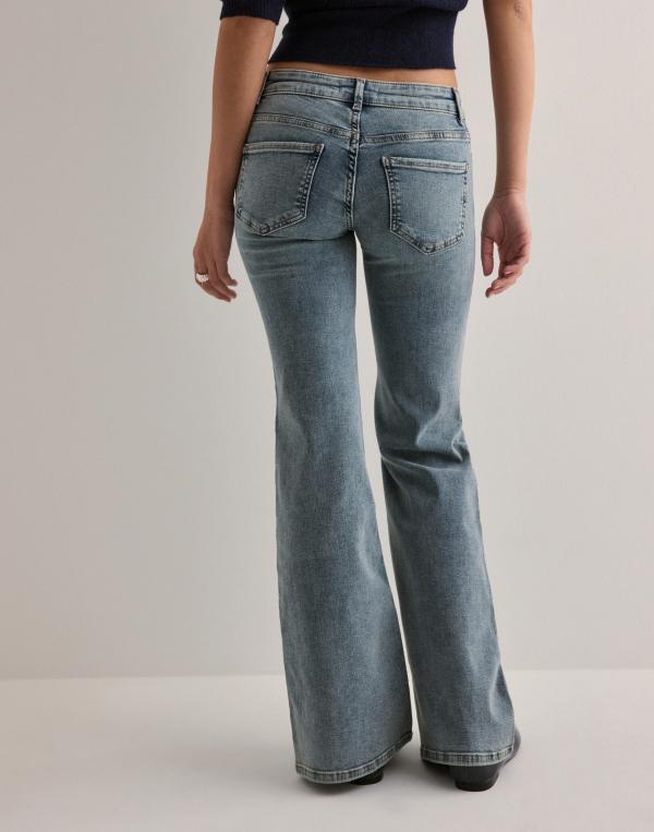 Only - Blå - Onltiger Lw Wide Flared Tint Dot Dn 