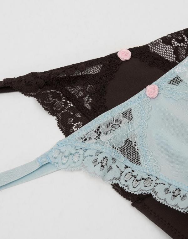 Nelly - Blå - Tiny 2-Pack Thong 