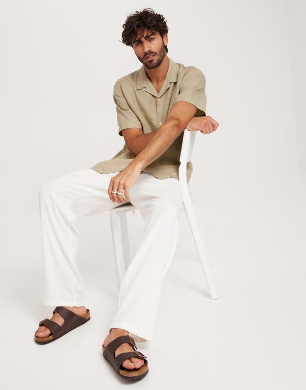 Jack & Jones Jprcclawrence Linen Resort Shirt S Linneskjortor Beige 