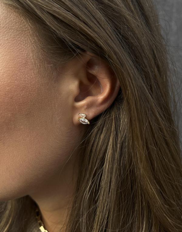 Muli Collection - Guld - Luxe Zirconia Studs 