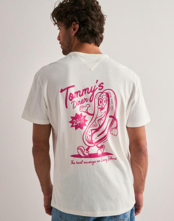 Tommy Jeans Tjm Reg Novelty Fair Tee Ext T-shirts med tryck Beige 