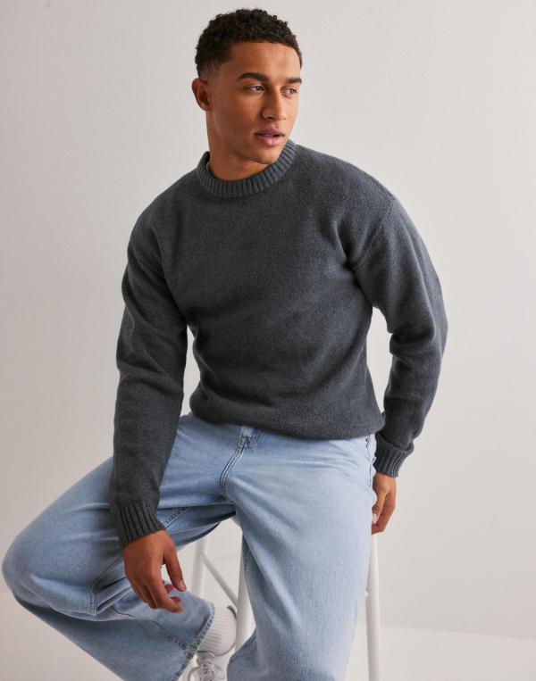 Jack & Jones Jorollie Knit Crew Neck Sn Stickade tröjor Grå 