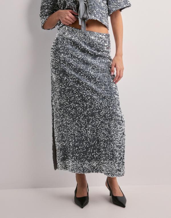 OBJECT - Silver - Objkinne Hw Long Skirt 136 