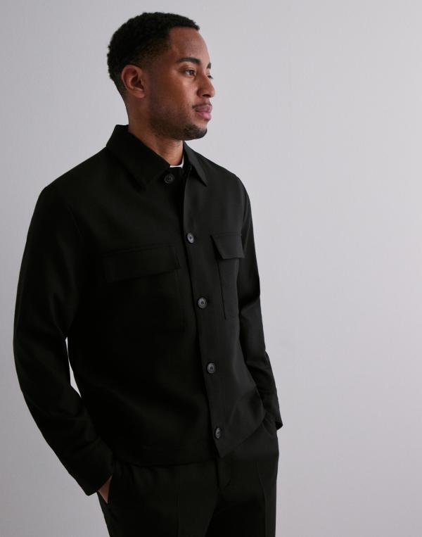 Selected Homme Slh-Neil Hybrid Blz Overshirts Svart 