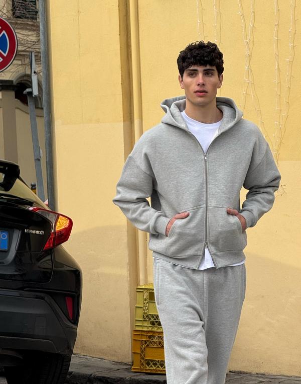 Que Sera Sera Cozy Zip Hoodie Hoodies med dragkedja Grå 