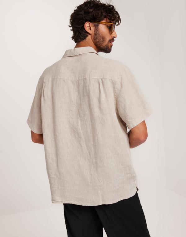 J Lindeberg Elio Linen Melange Shirt Linneskjortor Beige 