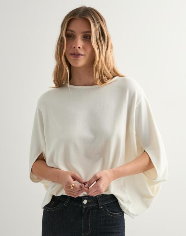 Nelly - Vit - Soft Luxe Oversized Sweater 