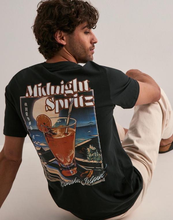Only & Sons Onschris Life Reg Ss Tee T-shirts med tryck Svart 