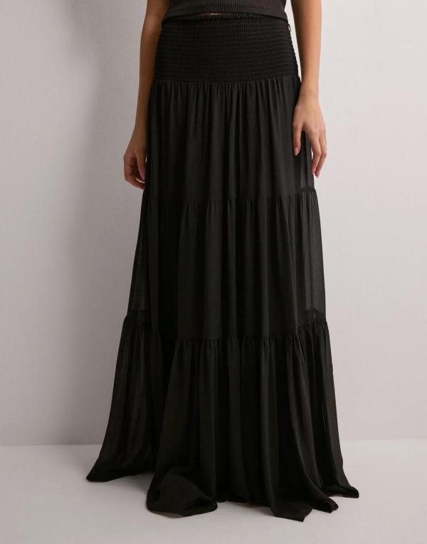 Michael Kors - Svart - Smocked Maxi Skirt 