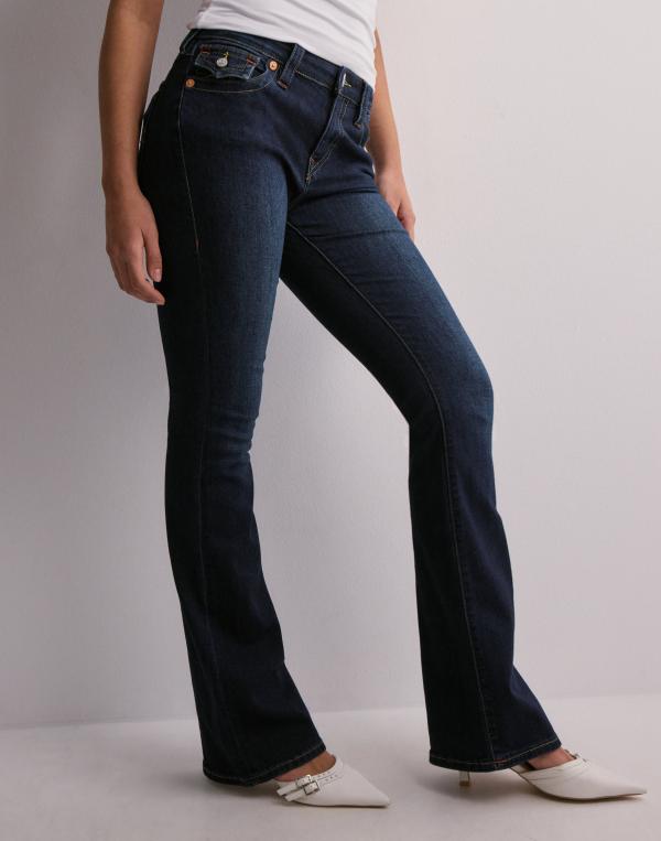 True Religion - Blå - Becca Mid Rise Boot Cut Flap 