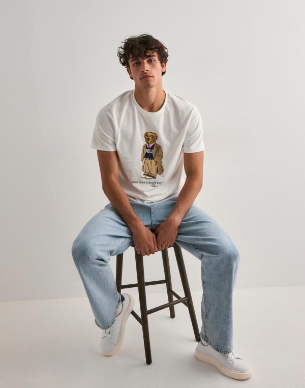Polo Ralph Lauren SSCNCMSLM1-Short Sleeve-T-Shirt T-shirts med tryck Vit 