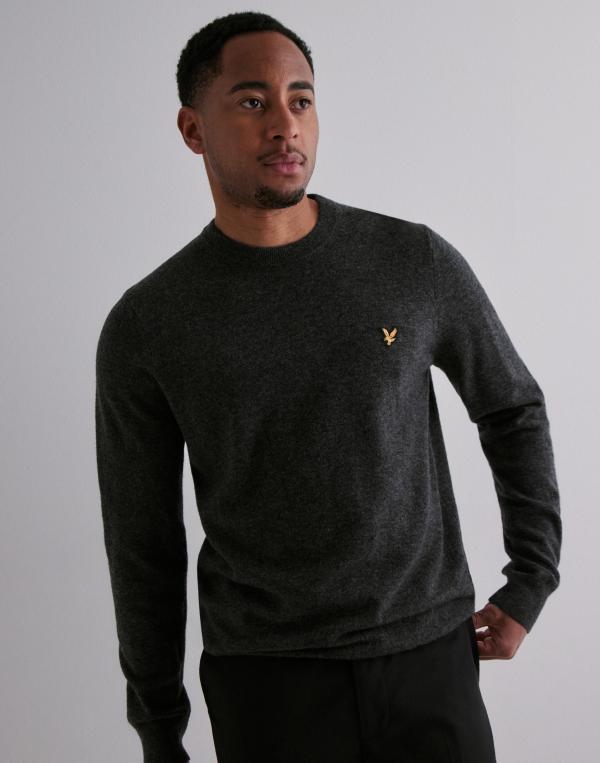 Lyle & Scott Lambswool Blend Crew Neck Jumper Stickade tröjor Svart 