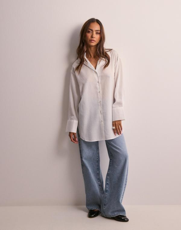 Vero Moda - Vit - Vmodana Ls Long Shirt Wvn Ga 
