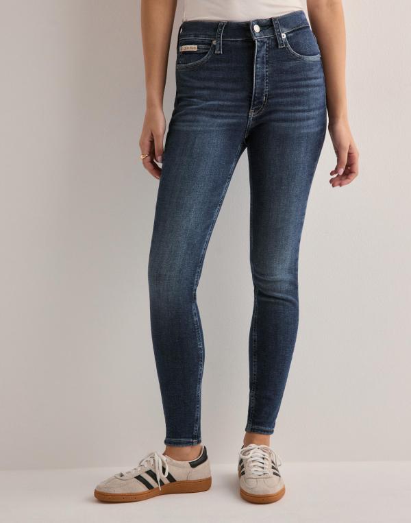 Calvin Klein Jeans - Blå - High Rise Super Skinny Ankle 