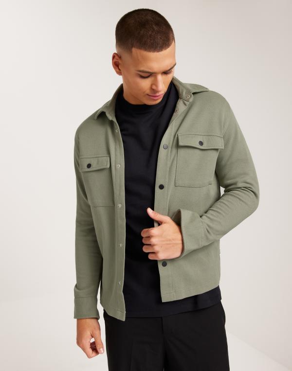 Selected Homme Slhjackie Sweat Jacket Noos Overshirts Grön 