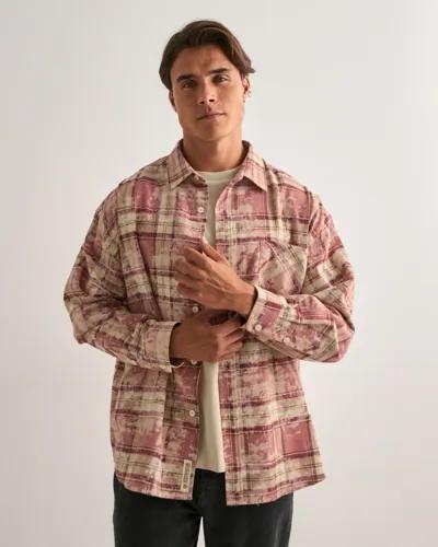 Woodbird WBJong Dull Shirt Mönstrade skjortor Röd 
