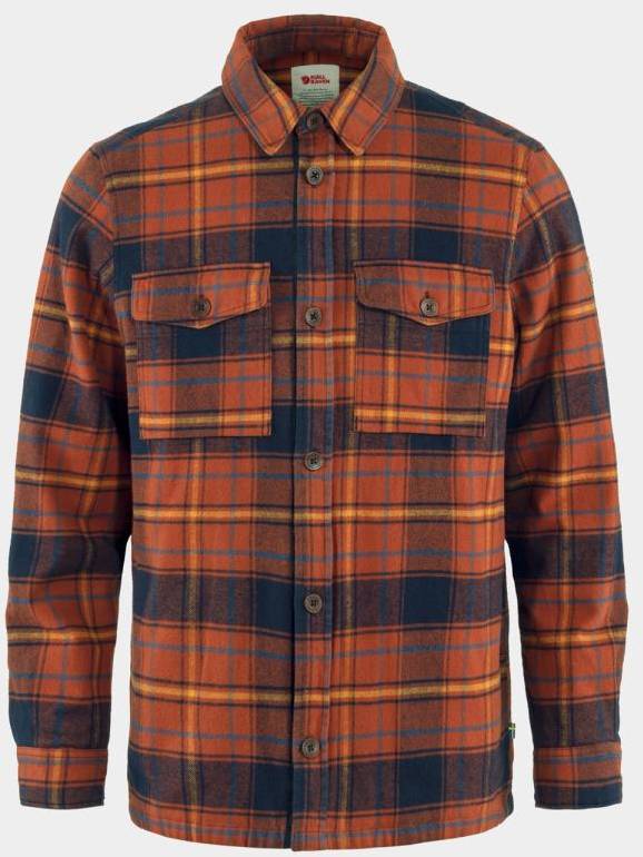 Övik Lite Padded Shirt M, Autumn Leaf-Dark Navy, M,  Långärmade Skjortor 