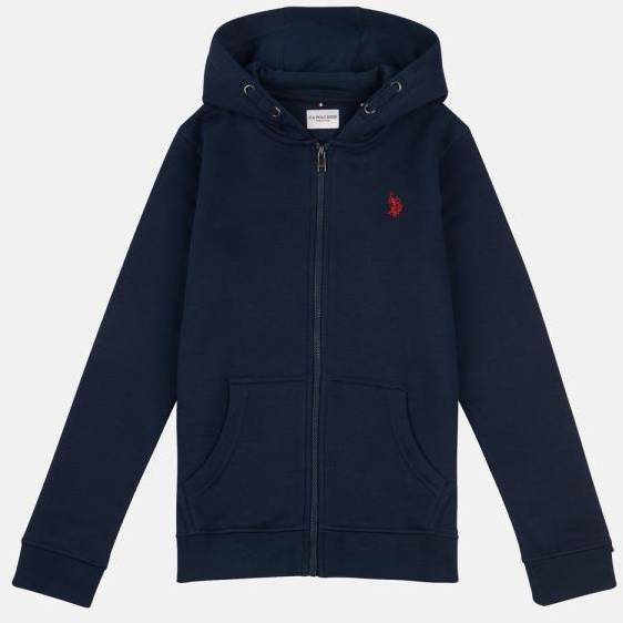 Dhm Bb Zip Hoodie, Dark Sapphire Navy / Haute Red, 15-16,   