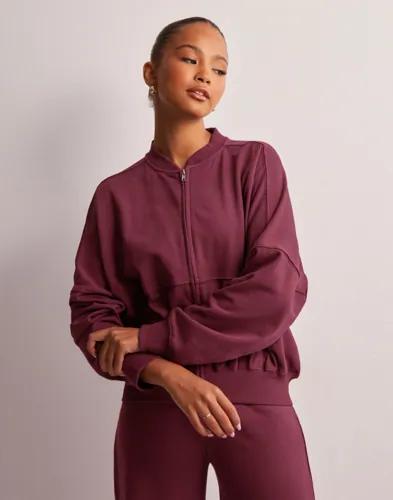 Nelly - Röd - Zipper Bomber Sweat 
