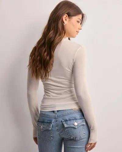 Pieces - Vit - Pcmaria Ls Top Noos Bc 