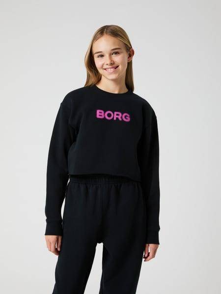 Björn Borg Borg Oversized Cropped Sweatshirt Svart, 170 