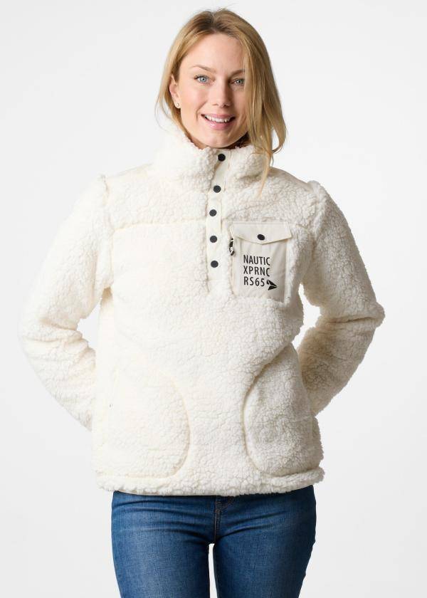 Marstrand Stretch Pile Half Neck W, Off White, 48,  Höstjackor 