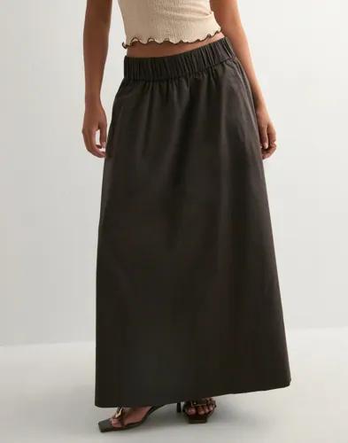 Neo Noir - Brun - Yara Long Poplin Skirt 