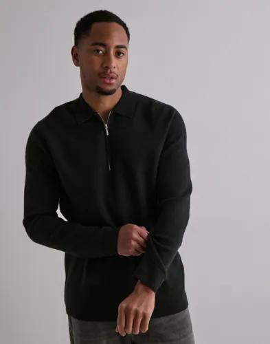 Ciszere Caleb knitted half zip Half zip Svart 