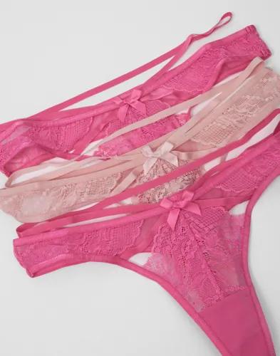 Hunkemöller - Rosa - 3-Pack String 