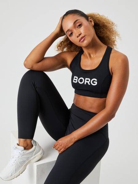 Björn Borg Borg Mid Support Sports Bra Svart, XXL 