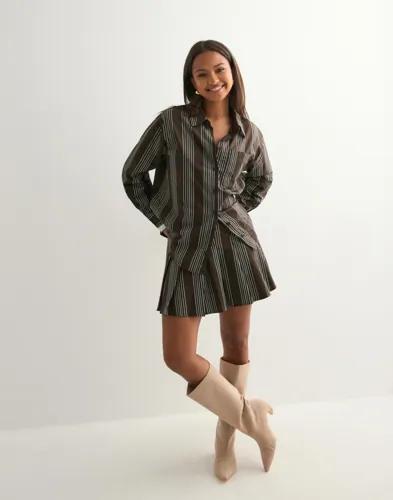 Pieces - Brun - Pcjamie Ls Loose Shirt Wvn D2D Pp 