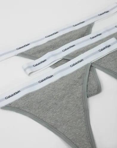 Calvin Klein Underwear - Grå - String Thong 3PK 