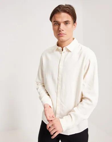 Solid SDEnea Allan Linen shirt Blå skjortor Vit 