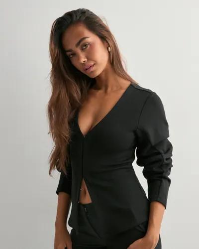 Nelly - Svart - Waist Focus Cardigan 