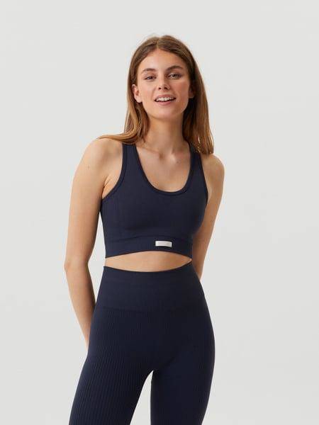 Björn Borg Studio Seamless Low Sports Bra Marinblå, XSS 