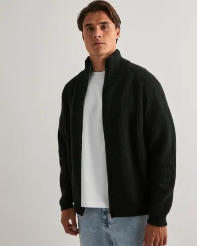 Woodbird WBJass Wool Zip Tröjor med dragkedja Svart 