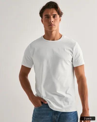 Bread & Boxers 2-Pack Crew-Neck Kortärmade t-shirts Vit 