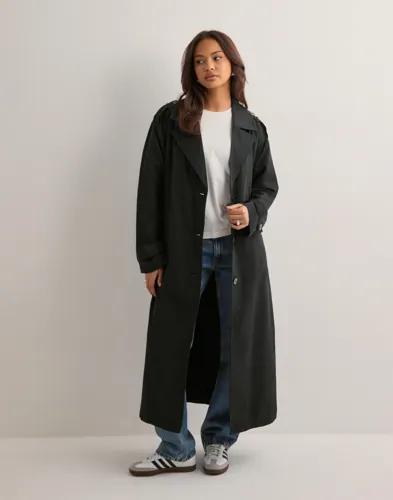 Only - Svart - Onlline X-Long Trenchcoat Otw Noos 