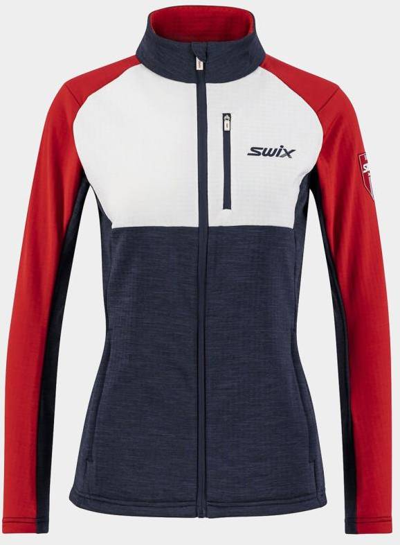 Infinity Midlayer Jkt W, Dark Navy/ Swix Red, Xl,  Längdskidkläder 