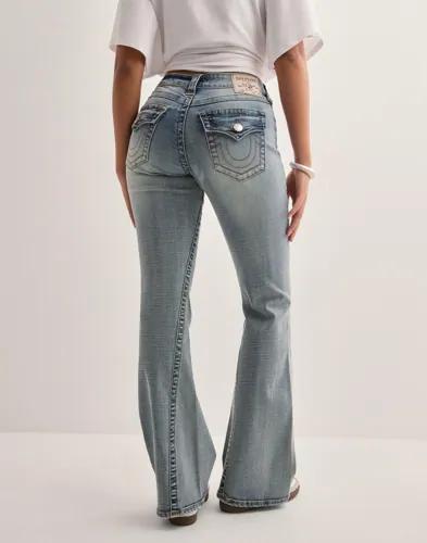 True Religion - Blå - Joey Low Rise Flare Flap 