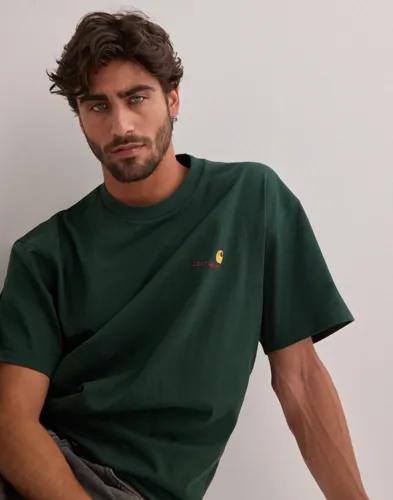 Carhartt WIP S/S American Script T-Shirt T-shirts med tryck Grön 