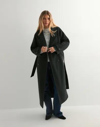 Nelly - Svart - Warm Trench Coat 