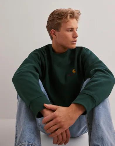 Carhartt WIP American Script Sweat Sweatshirts Grön 