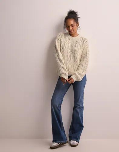 OBJECT - Beige - Objdiddi Lo L/S Knit Pullover Noos 