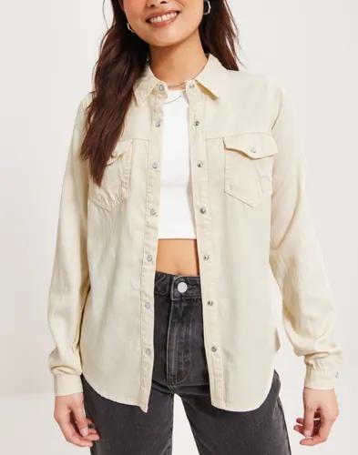 Vila - Beige - Vibista Denim Shirt/Su-Noos 