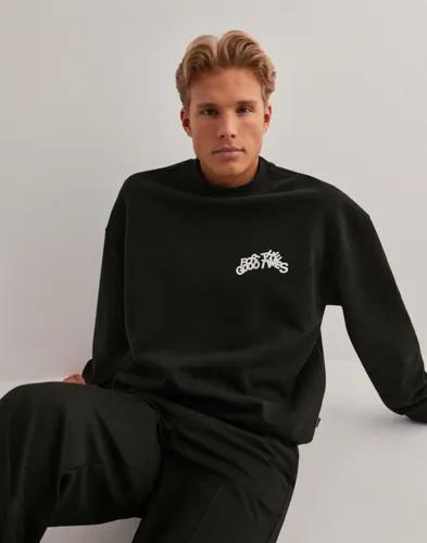 Dr Denim Kenan Sweatshirt Sweatshirts Svart 