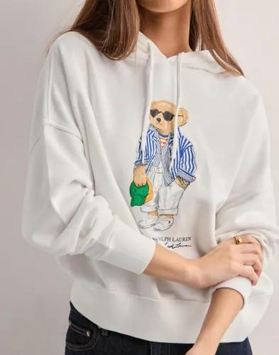 Polo Ralph Lauren - Vit - Strpe Br Hd-Long Sleeve-Sweatshirt 