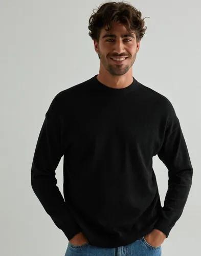 Only & Sons Onsjob Rlx Ls Boucle Crew Knit Stickade tröjor Svart 